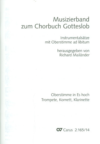 Chorbuch Gotteslob Musizierband für 4-stimmiges flexibles Ensemble (Oberstimme ad lib)