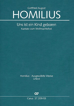 Uns ist ein Kind geboren HoWVII.13 für Soli, gem Chor und Orchester