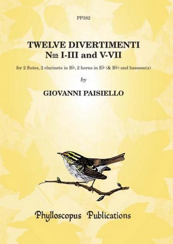 12 Divertimenti vol.1 (nos.1-3 and 5-7) for 2 flutes, 2 clarinets, 2 horns in Eb (Bb) and bassoon(s)