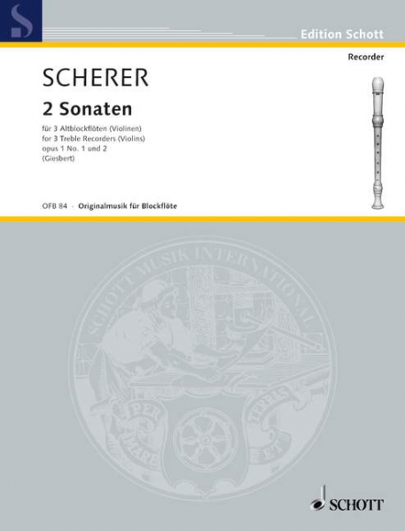 2 Sonaten op.1,1-2 für 3 Altblockflöten