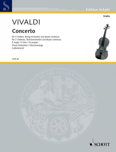 Konzert F-Dur RV551 für 3 Violinen und Streicher