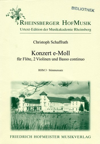 Konzert e-Moll für Flöte, 2 Violinen und Bc