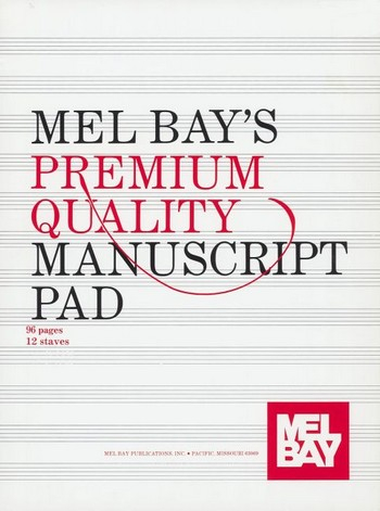 Premium Quality Manuscript Pad 12-Stave 96 Pages Din A4