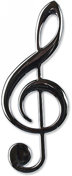 Violinschlüssel silber magnetisch 8 cm