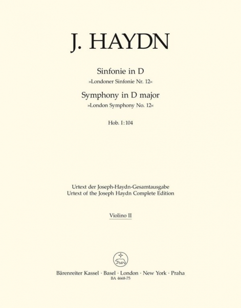 Sinfonie D-Dur Nr.104 Hob.I:104 für Orchester