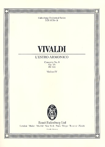 Konzert a-Moll op.3,8 L'Estro Armonico RV522 für 2 Violinen, Streicher und Bc