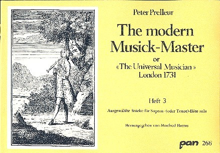 The modern Musick master or the universal musician Bd. 3 für Sopranblockfllöte solo