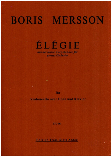 Élégie für Violoncello oder Horn und Klavier