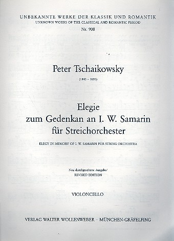 Elegie zum Gedenken an I.W. Samarin für Streichorchester