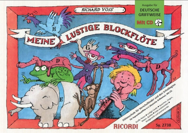 Meine lustige Blockflöte Band 1 (+CD) für Sopranblockflöte (deutsche Griffweise)