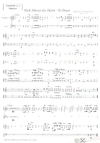 Te Deum laudamus für Soli, gem Chor, Orchester und Orgel