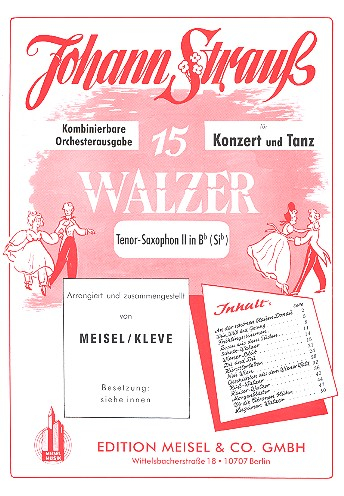 15 Walzer von Strauß für Orchester