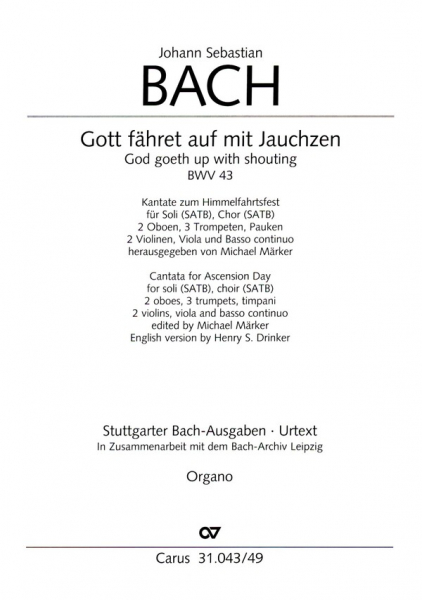 Gott fähret auf mit Jauchzen Kantate Nr.43 BWV43