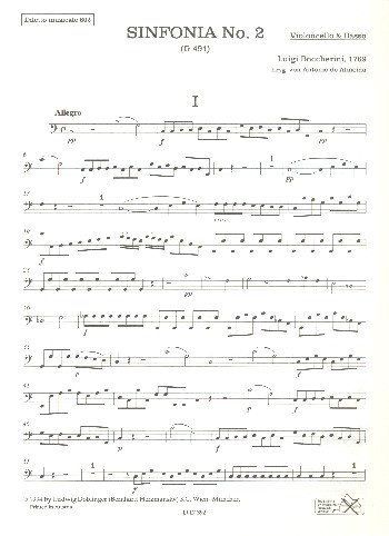 Sinfonie C-Dur Nr.2 op.7 G491 für Orchester