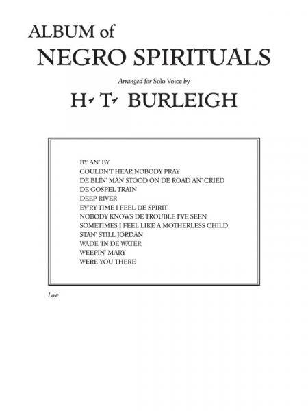 Negro Spirituals (+CD) for low voice and piano