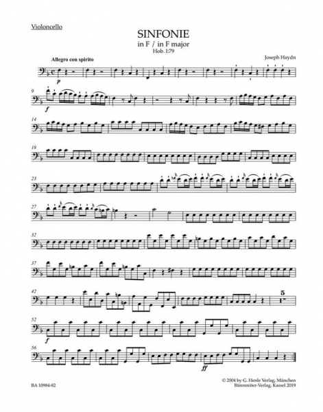 Sinfonie F-Dur Hob.I:79 für Orchester