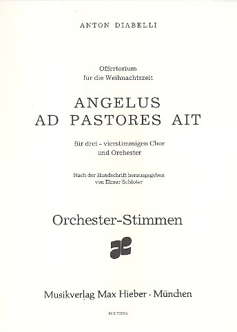 Angelus ad pastores ait Offertorium für 3-4stg. Chor und Orchester