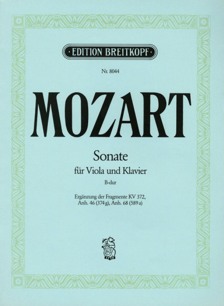 Sonate B-Dur KV372 für Viola und Klavier
