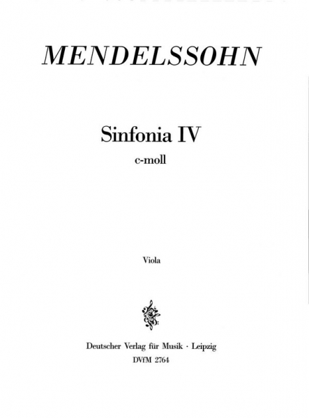 Sinfonia c-Moll Nr.4 (Jugendsinfonie Nr.4) für Streichorchester