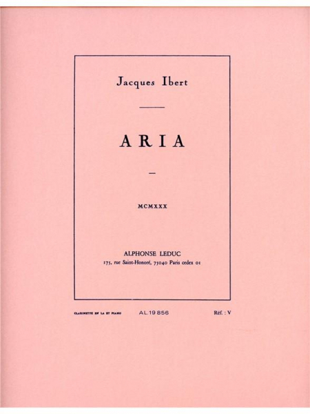 Aria pour clarinette et piano