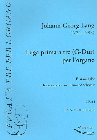 Fuga prima à tre G-Dur für Orgel