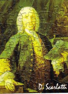 Muzzle Portrait Scarlatti Mini-Puzzle 6x8cm, 48 Teile, mit Umschlag,