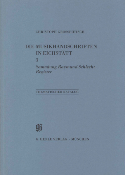 Sammlung Raymund Schlecht, Register